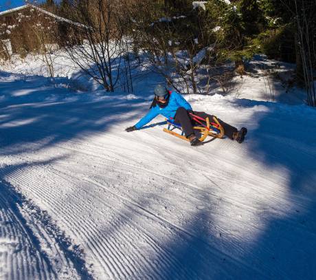 Rodeln im Winterurlaub in Tirol